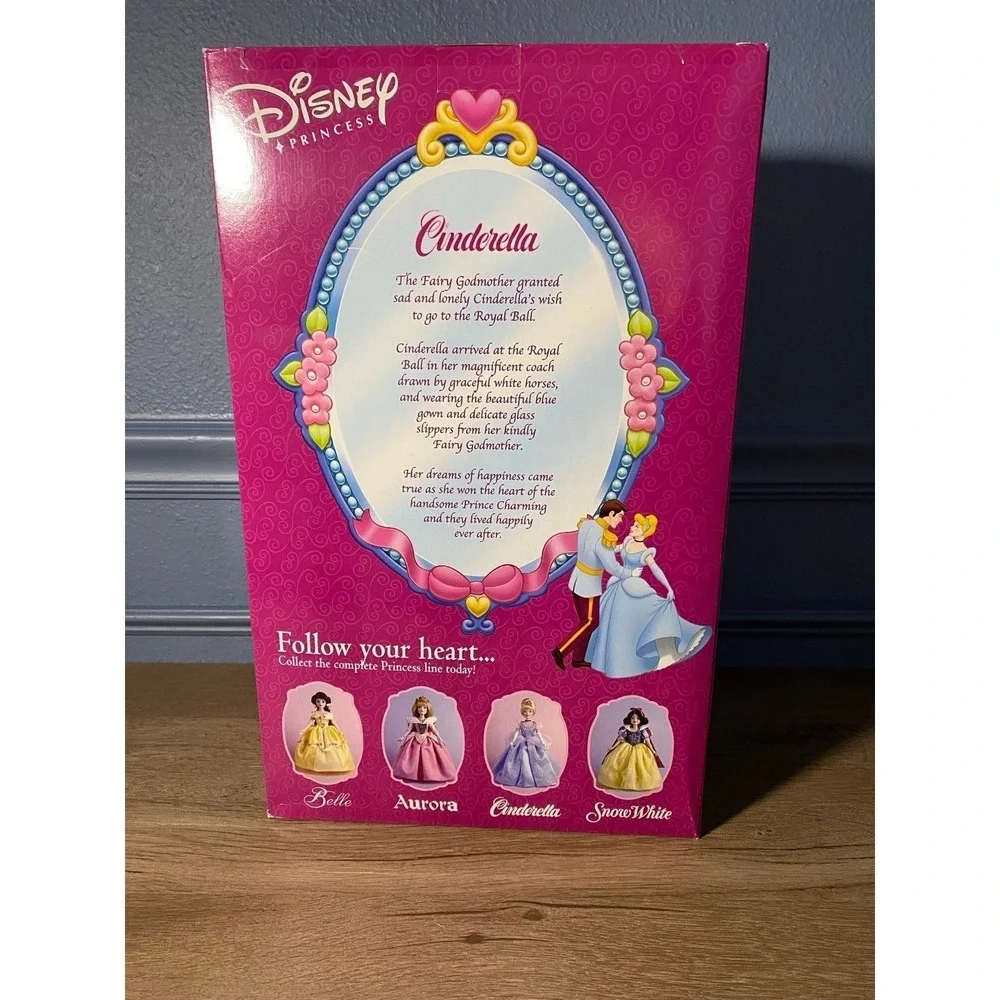 Disney Princess Cinderella Genuine Porcelain Keepsake Doll New In Box Blue Gown